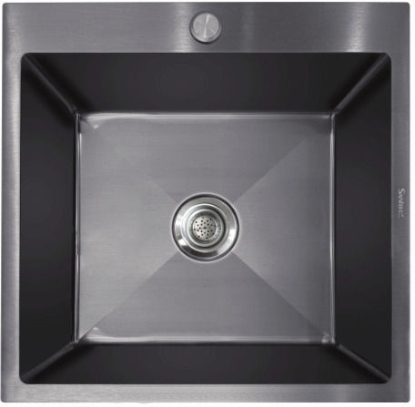 Sanitec Drop-In Sink Inox W50xD50cm Silver