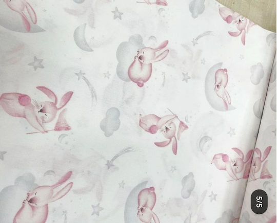 Cearșaf pentru bebeluși Pentru Patut Bumbac Roz 120x60buc