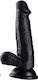 Realistisches Dildo Mit Saugnapf Schwarz