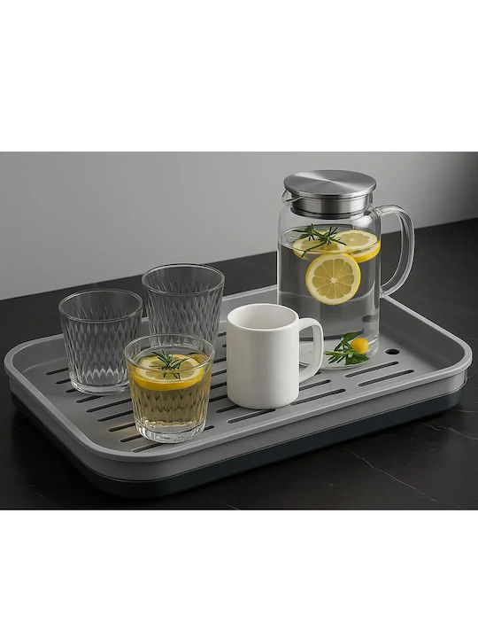 Verk Group Στραγγιστήρι Νεροχύτη Πλαστικό Γκρι 37x24.5cm