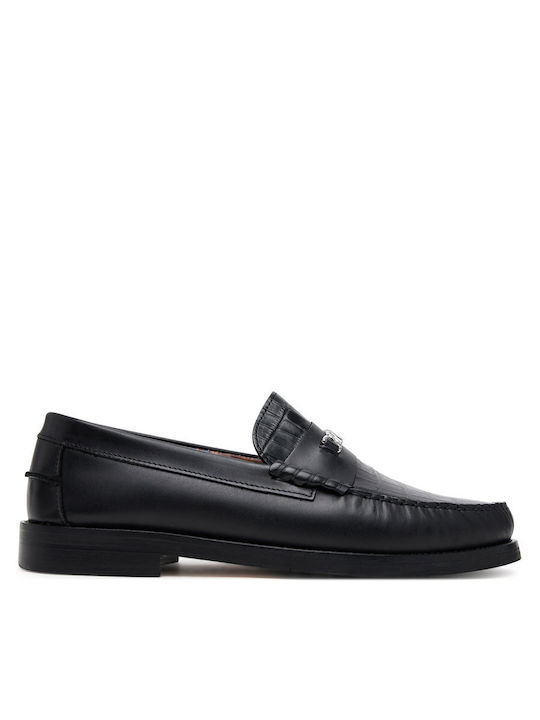 Naked Wolfe Мъжки мокасини Black Croc