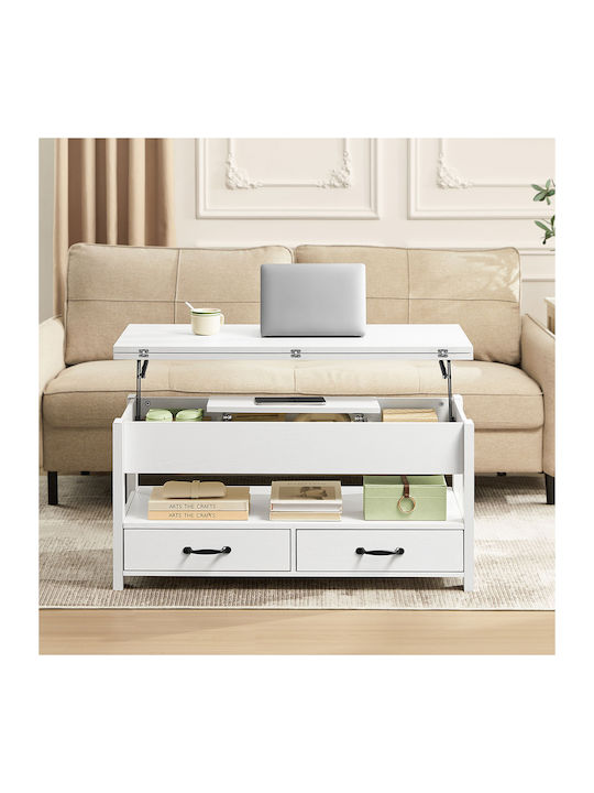 Rectangular Central Wooden Coffee Table with Li...