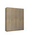 Four Door Wardrobe Latte 182x60x220cm