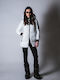 Lungă Jachetă de femei Puffer Waterproof White