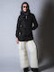 Lungă Jachetă de femei Puffer Waterproof Black