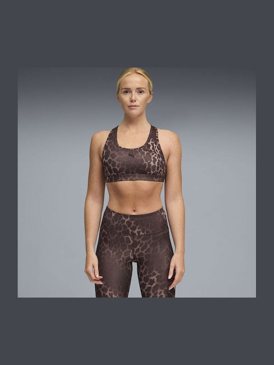 4keeps Women's Sports Bra without Padding Brown/black