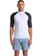 Arena Rash Vest UPF 40+ Ανδρική Κοντομάνικη Αντηλιακή Μπλούζα Λευκή