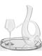 Hochzeitsglas-Set aus Silber Kristall 3 Stück
