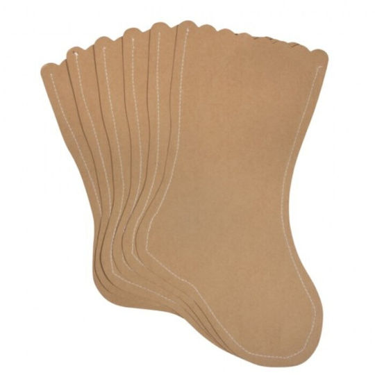 Weihnachtliche Dekorationssocken Rayher 27,5x18cm 100gr Braune 6Stück