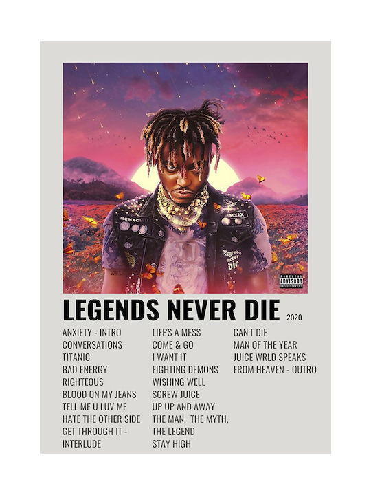 Music Poster Legends Never Die Juice Wrld Ms556 30cm X 40cm
