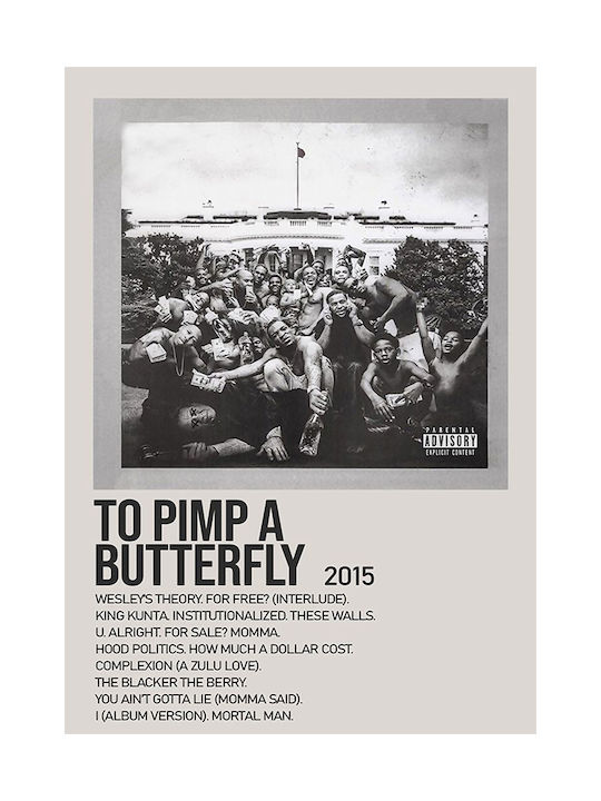 Music Poster To Pimp A Butterfly Kendrick Lamar Ms563 30cm X 40cm
