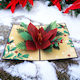 Christmas Greeting Card 3D Poinsettia Flower 1 Piece 1epx1136