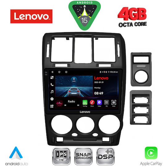 Lenovo Ηχοσύστημα Αυτοκινήτου για Hyundai Getz 2002-2011 (Bluetooth/USB/WiFi/GPS/Apple-Carplay/Android-Auto) με Οθόνη Αφής 9"