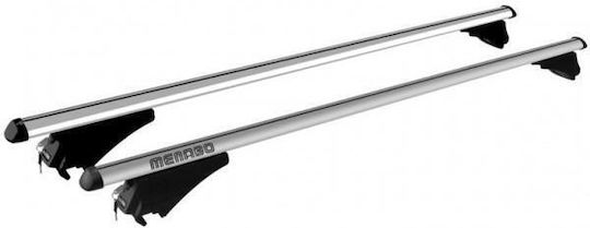 Menabo Aluminum Car Roof Bars Tiger XL Silver 131.5 Cm Silver Color Honda Civic IX Tourer 5 Doors 2013-2015 Flush Or Raised Rails 2 Pieces 8500/mb Menabo Mp.8500/mb-45