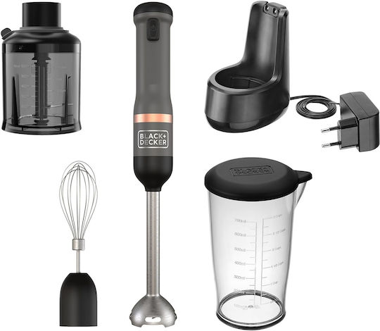 Black & Decker Hand Blender with Stainless Steel Rod Gray