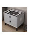 Nachttisch Holz Gray 50x40x45cm