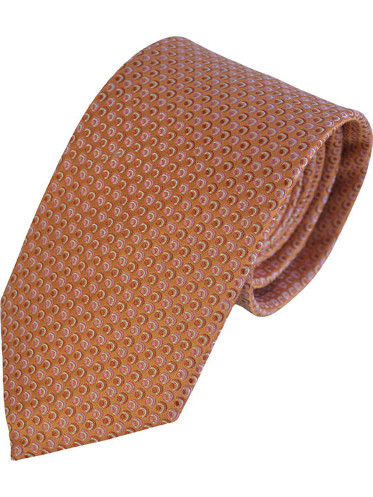 Pierre Cardin Men's Tie Silk Printed in Orange Color