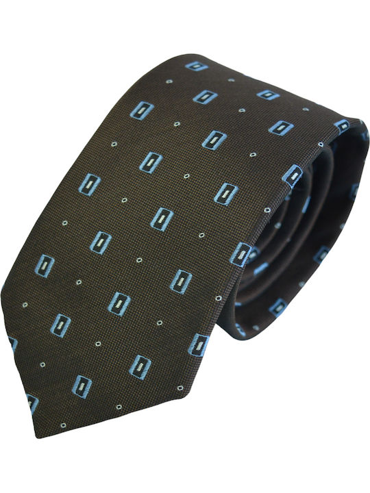 Boss Men's Tie Silk Printed in Brown Color