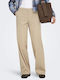 Wide Women's Chino Trousers Biege