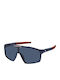 Tommy Hilfiger Unisex Sunglasses with Blue Horn-Rimmed Frame and Blue Lenses
