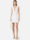 Summer Mini Dress for Wedding Christening Strapless White