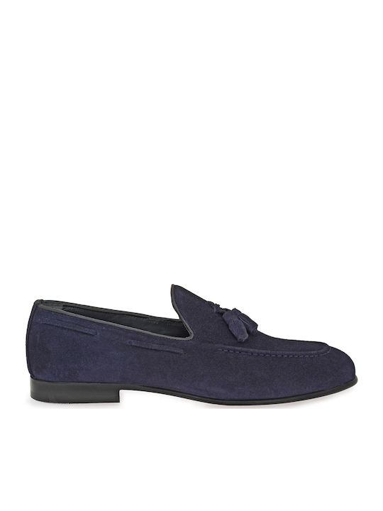 Suede Ανδρικά Loafers σε Μπλε Χρώμα
