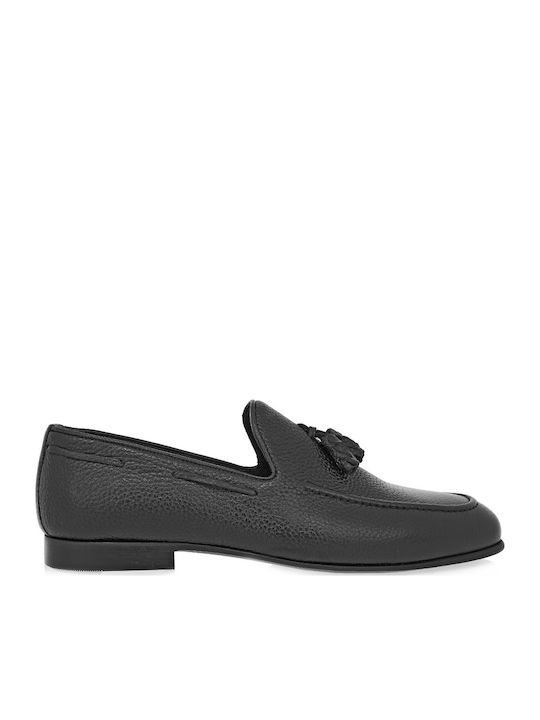Leder Herren Mokassins in Schwarz Farbe