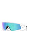 Oakley Sun Men's Sunglasses with White Frame and Light Blue Lens