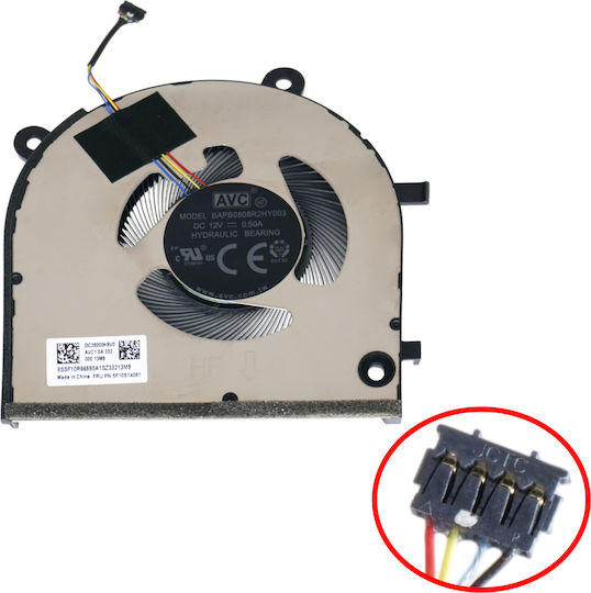 Laptop Fan Cpu Cooling Fan Lenovo Ideapad Pro 5 16irh8 83as 16aph8 83ar 5f10s14081 5f10s14082 5f10s14131 Dc28000k8v0 Bapb0808r2hy003 4pin Code 81647