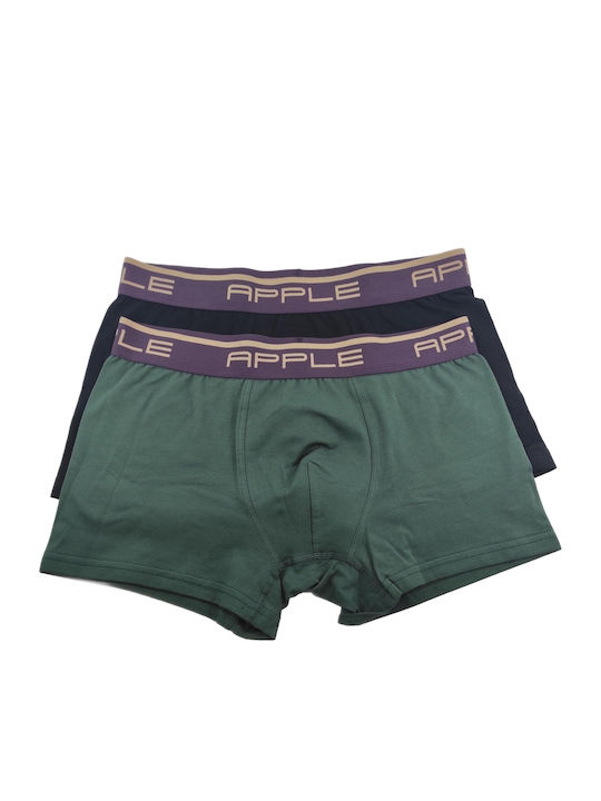 Apple Boxer Ανδρικά Μποξεράκια Μαυρο-κυπαρισσι ...