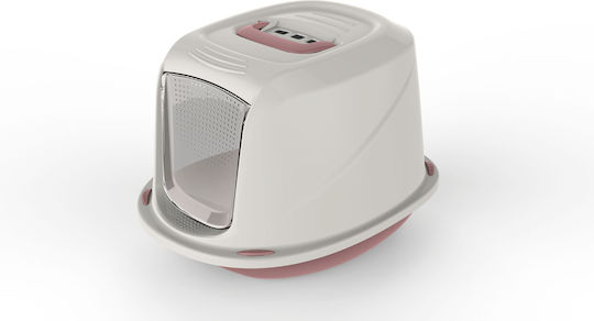 Georplast Cat Toilet Closed with Filter Pink L45 x W36 x H45cm