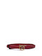 Leather Women's Belt Burgundy