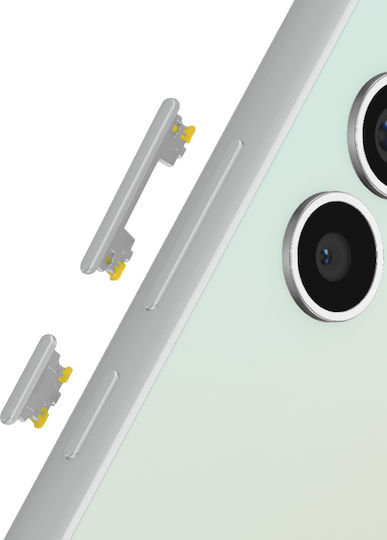 Clappio Replacement Power + Volume Buttons Galaxy A54 5g A34 5g White