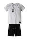 Kinder-Set mit Shorts Sommer 2Stück Gray