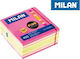 Milan Milan Αυτοκόλλητες Νότες 76x76 Fluo Mix Cube
