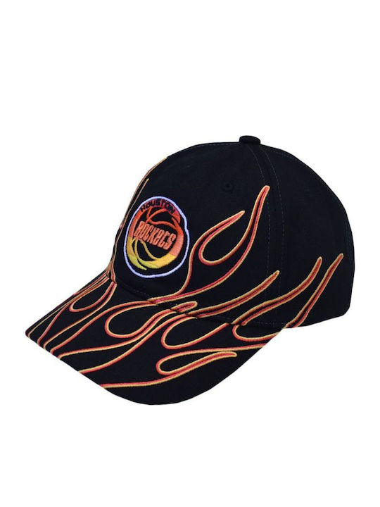Mitchell & Ness Nba Houston Rockets Flamez Strapback Cap 6luxmm20018 Hroblck