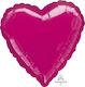 Foil Heart Balloon Fuchsia Metallic 43cm
