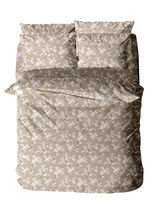 Sunshine Menta 152 Double Bed Sheets Set with R...