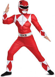 Στολή Κόκκινος Power Ranger Παιδική 7-8 Ετών
