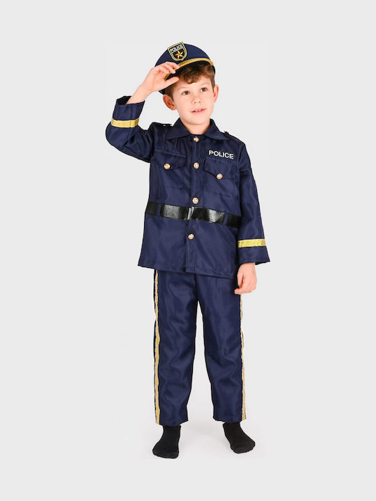 Costum De Carnaval Pentru Copii Polițist 6-8 Ani 122-128 Cm 98998 Den Goda Fen
