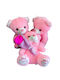 All Saints Fuchsia Rose Set 3 Plush Pink Bears H 23 Cm Milva Flowers