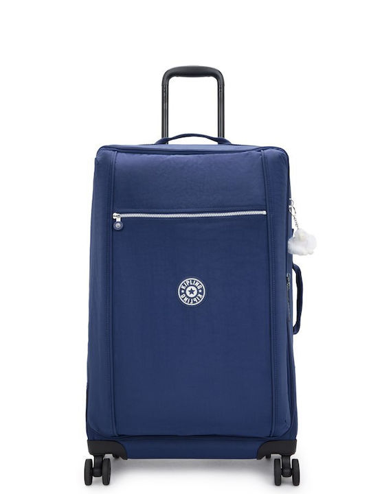 Kipling Large Casual Blue Travel Suitcase with 4 Wheels Height 72cm