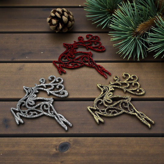 Christmas Decorative Ornaments Fawns 14cm 3 Pieces 1epx3264