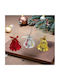 Set of Hanging Red Silver Gold Bells 30 Pieces 4cm 1epx3199