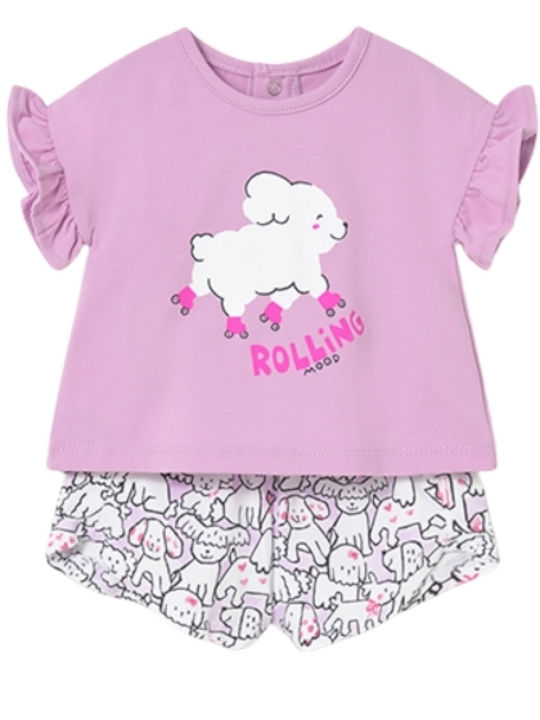 Kinder-Set mit Shorts Sommer 2Stück Lilac