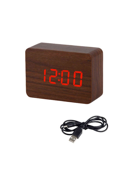 Uncle George Tabletop Digital Clock LED Wooden ...