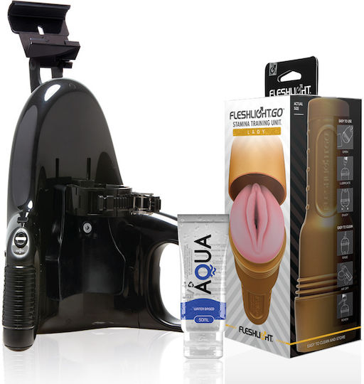 Fleshlight Stamina Go Training Unit Lady + Universal Launch + Aqua Quality Lubricant 50 Ml