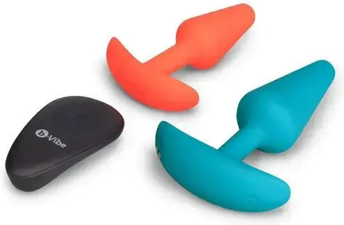 Butties Anal Training Set Vibration Anal Plug with Remote Control 2 Pieces
