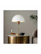 GloboStar Plastic Vintage Table Lamp for Socket E27 with White Shade and Gold Base
