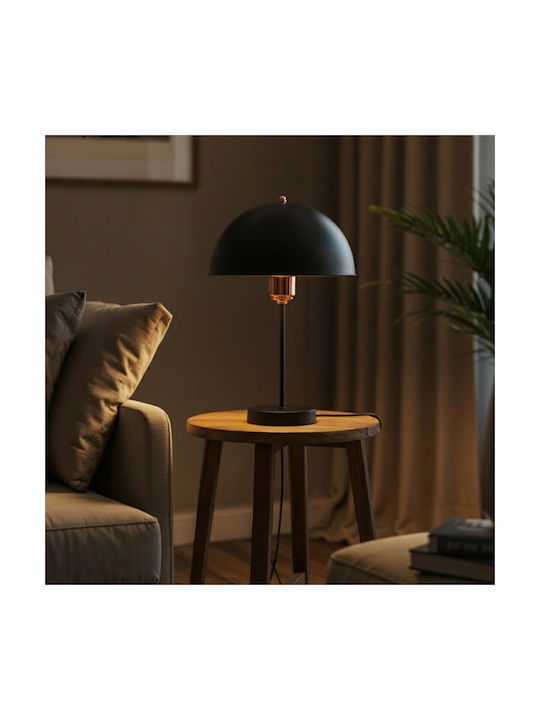 GloboStar Plastic Vintage Table Lamp for Socket E27 with Black Shade and Base